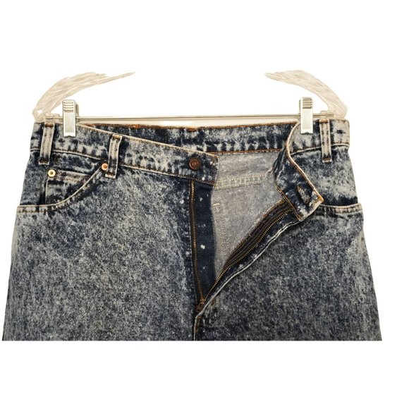 Vintage Levis 550 Acid Washed Jeans Tag 35 x 30 Actual 34 x 30 Mens Orange Tab - Picture 3 of 15